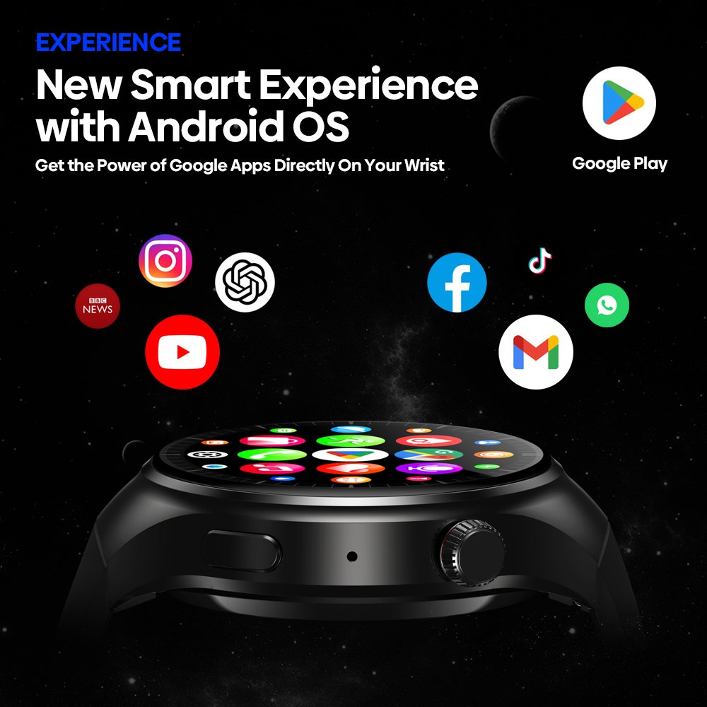 2024 New Zeblaze Thor Ultra 4G Android Smartwatch for Men